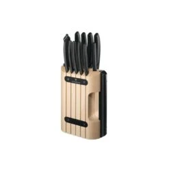 Couteaux Série Boutique 15 Bloc En Bois 11 Couteaux De Cuisine Victorinox Manches Noirs
