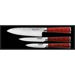 Coffret 3 Couteaux Wusaki Pakka X50 - Santoku, Universel Et Office -Couteaux Série Boutique coffret 3 couteaux wusaki pakka x50 santoku universel et office 1