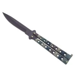 Couteau Papillon Keen Blades - Manche Camouflage 12.5cm à Trous