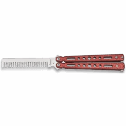 Couteau Papillon Peigne Rouge
