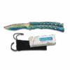 Couteau Papillon Rainbow Manche Courbé Ajouré 02127 1 Couteau Papillon Rainbow Manche Courbé Ajouré 02127 -Couteaux Série Boutique couteau papillon rainbow manche courbe ajoure 02127