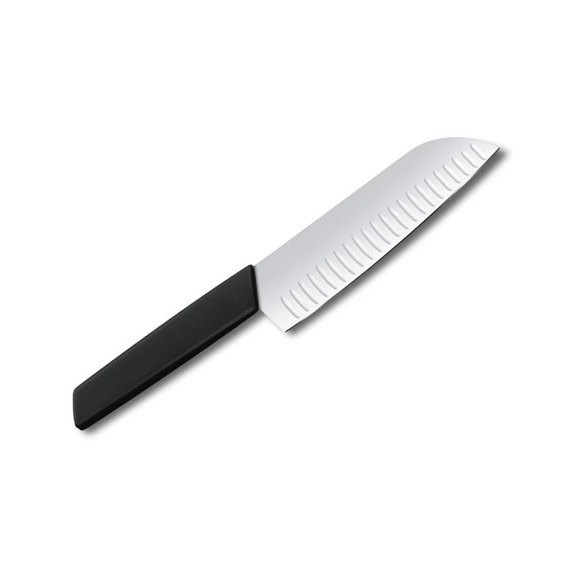 Couteau Santoku Victorinox Swiss Modern Alvéolé 17cm Noir 4 Couteau Santoku Victorinox Swiss Modern Alvéolé 17cm Noir – Image 2