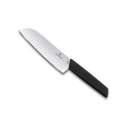 Couteau Santoku Victorinox Swiss Modern Alvéolé 17cm Noir